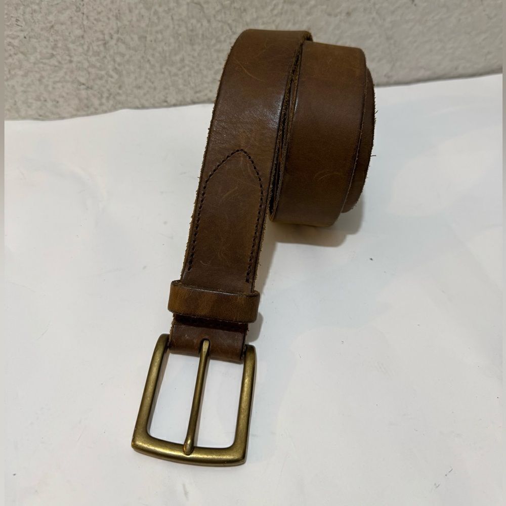 Vintage Greatland  mens genuine belt brown size XL